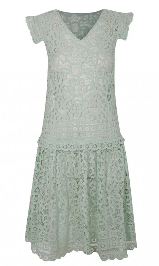 Miss Selfridge SS13 Green Lace Dress