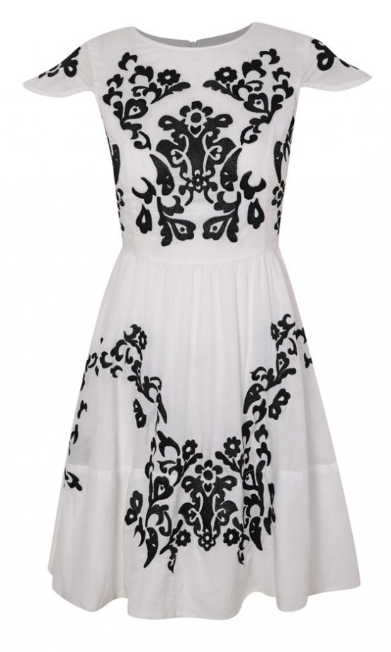 Miss Selfridge SS13 Monochrome Print Dress