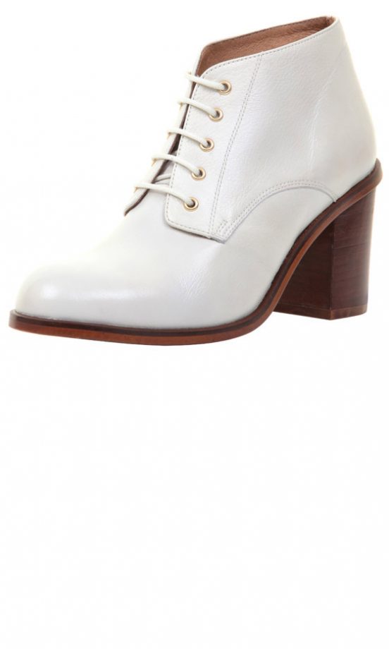 Office SS13 White Lace Up Boots