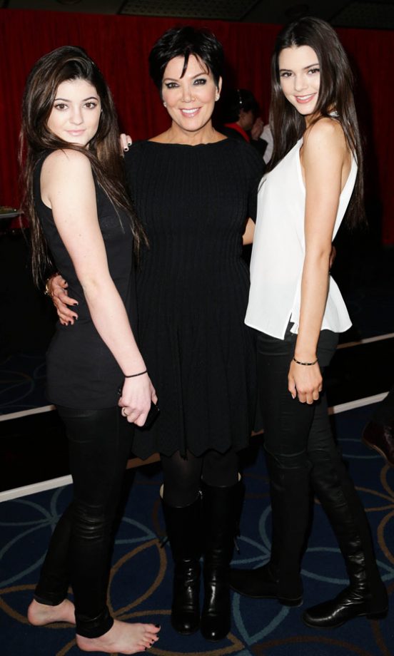 Kylie And Kendall Jenner With Kris Jenner At The Heart Truth Red Dress Collection AW13 Show At New York Fashion Week, 2013