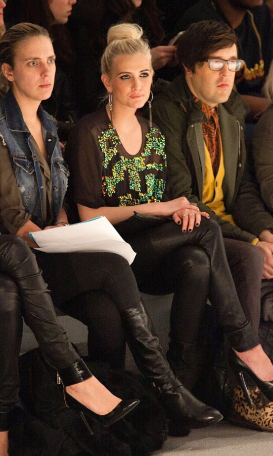 Ashlee Simpson At The Richard Chai AW13 Show At New York Fashion Week, 2013
