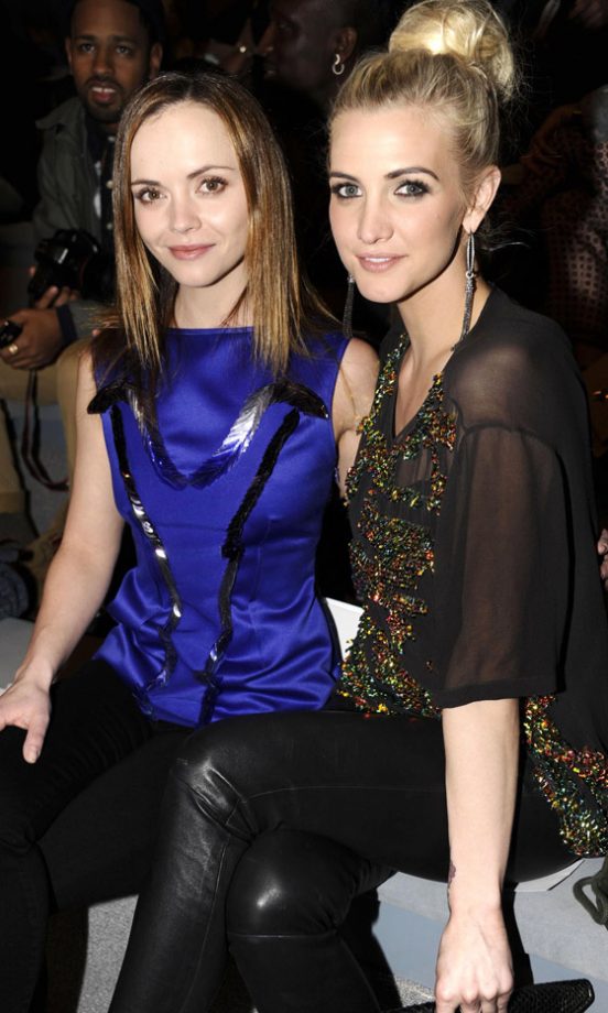 Christina Ricci And Ashlee Simpson At The Richard Chai AW13 Show At New York Fashion Week, 2013