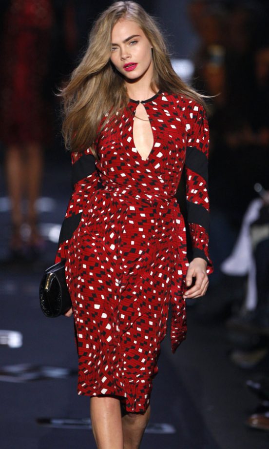 Cara Delevingne At The Diane Von Furstenberg AW13 Show At New York Fashion Week, 2013