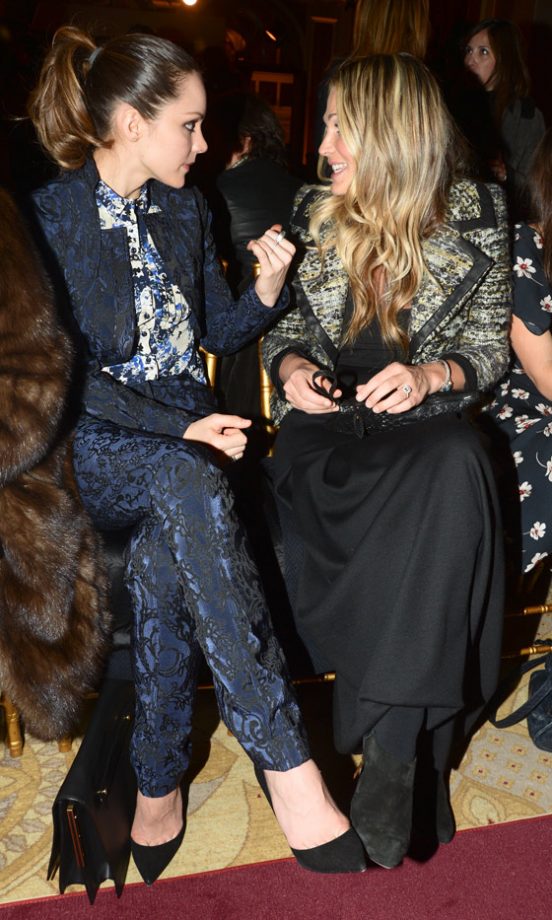 Katharine McPhee And Molly Sims At The Zac Posen AW13 Show At New York Fashion Week, 2013