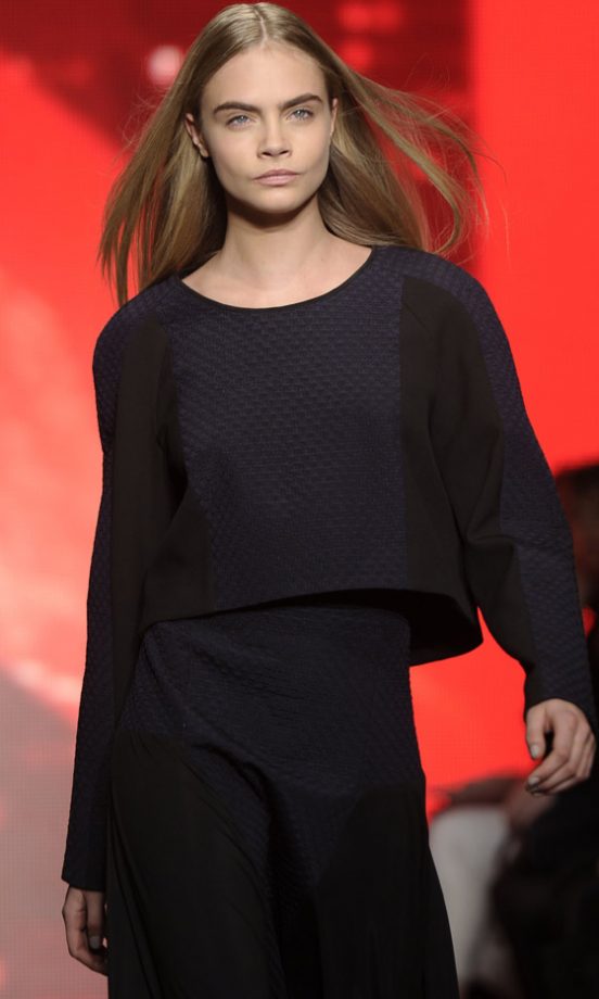 Cara Delevingne At The DKNY AW13 Show At New York Fashion Week, 2013