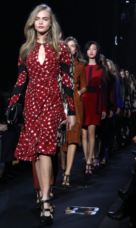 Cara Delevingne At The Diane Von Furstenberg AW13 Show At New York Fashion Week, 2013