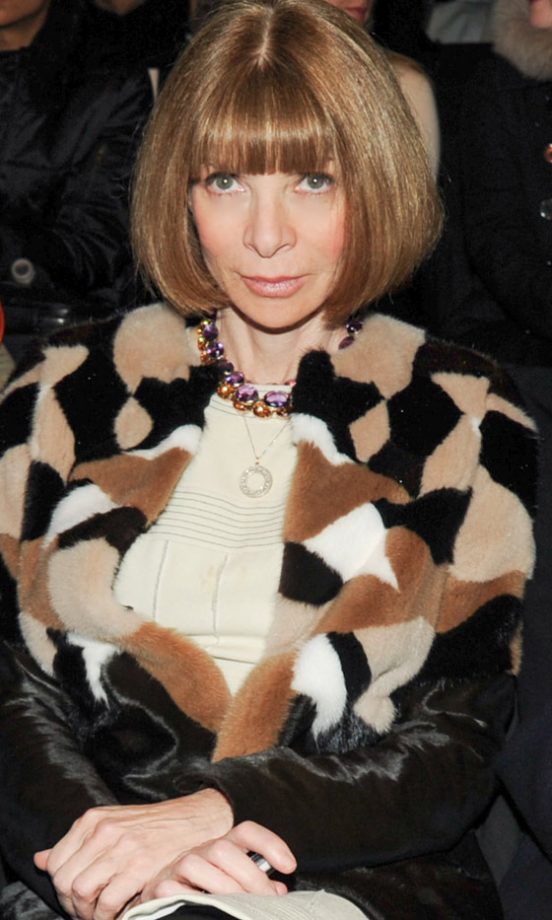 Anna Wintour At The Caroline Herrera AW13 Show At New York Fashion Week, 2013