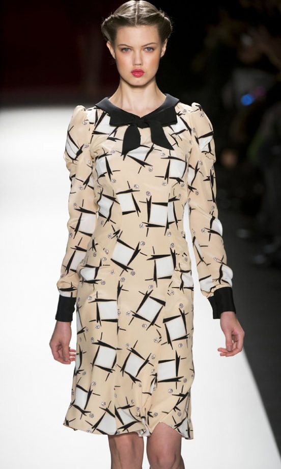 Lindsey Wixson At The Caroline Herrera AW13 Show At New York Fashion Week, 2013