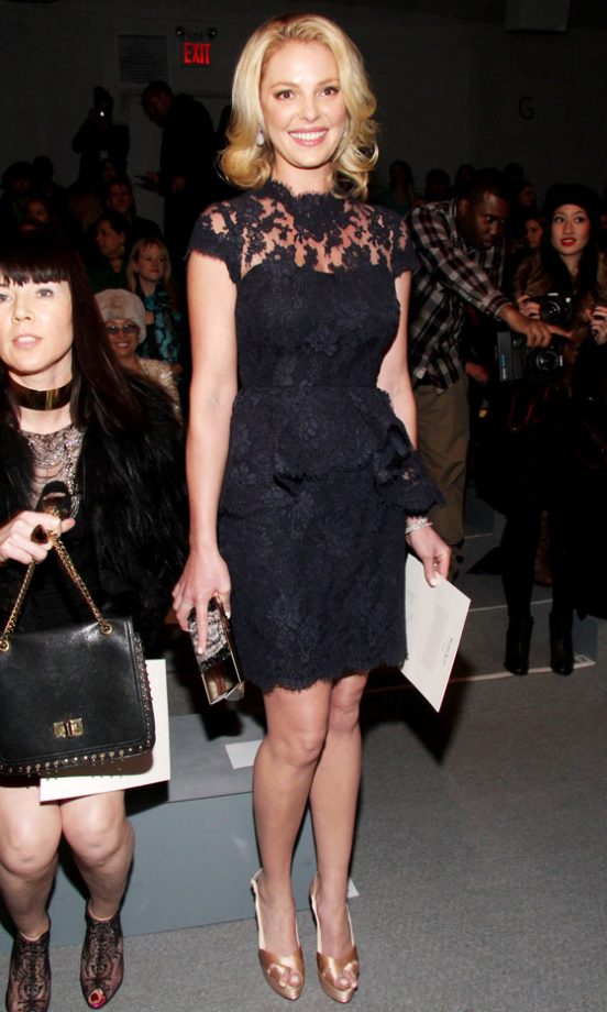 Katherine Heigl At The Reem Acra AW13 Show At New York Fashion Week, 2013