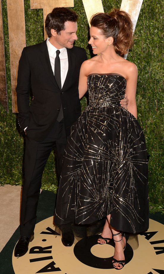 Kate Beckinsale And Len Wiseman At Vanity Fair's Oscar Party, 2013