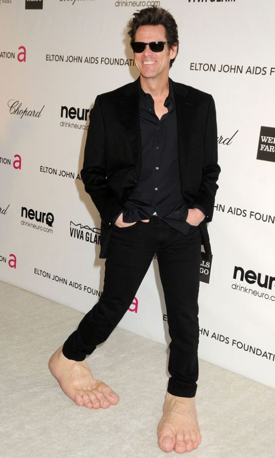 Jim Carey At Elton John's Oscar Party, 2013