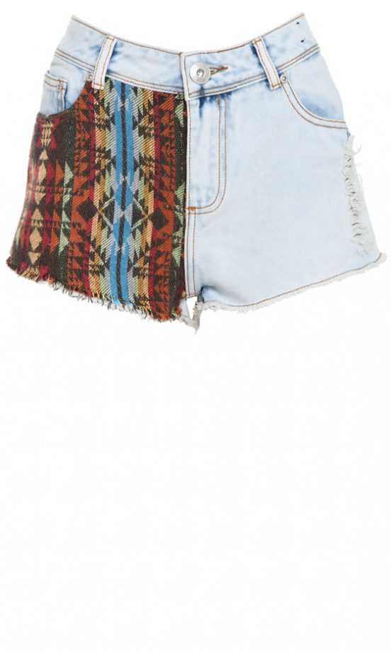 New Look Tribal Denim Shorts, £22.99