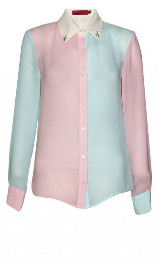 Boohoo Pastel Panel Shirt, £20