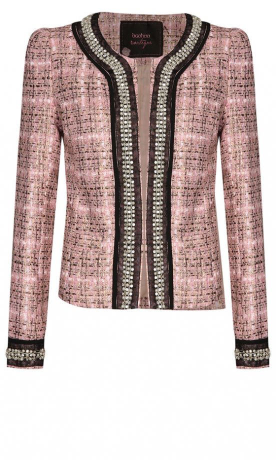 Boohoo Boutique Pink Jewelled Jacket, £45