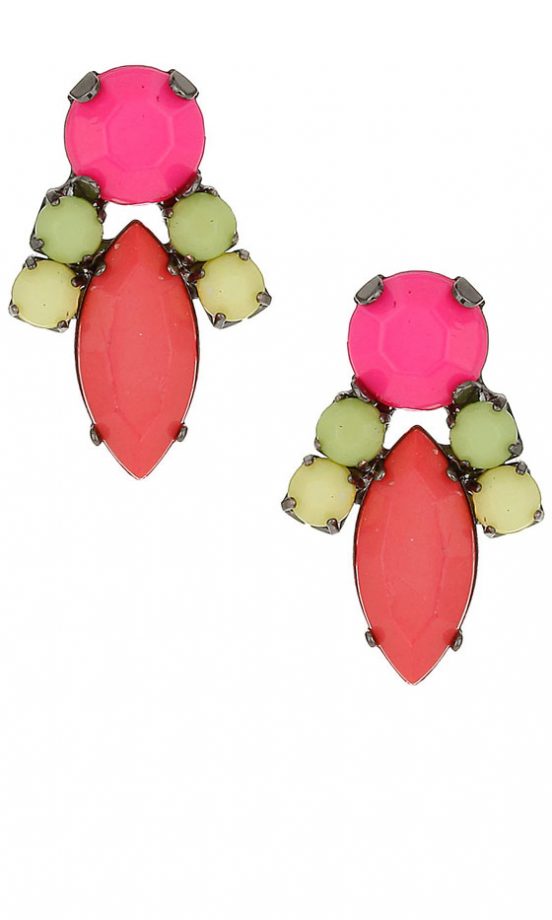 Miss Selfridge Neon Jewel Earrings, £6.50