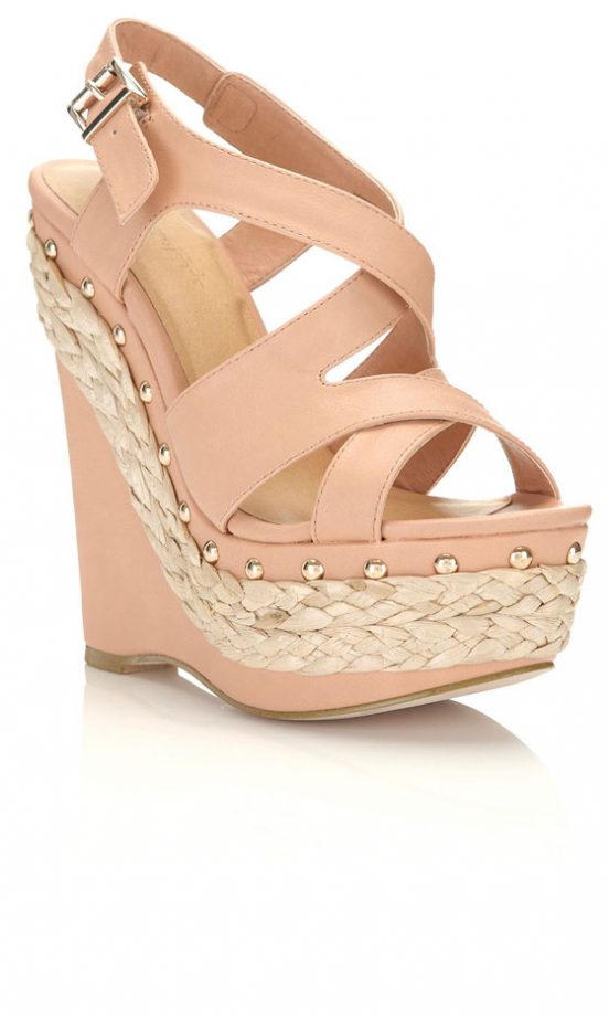 Miss Selfridge Peach Wedges, £55