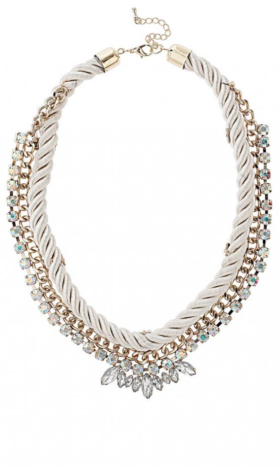 Topshop Rope And Rhinestone Necklace, £20