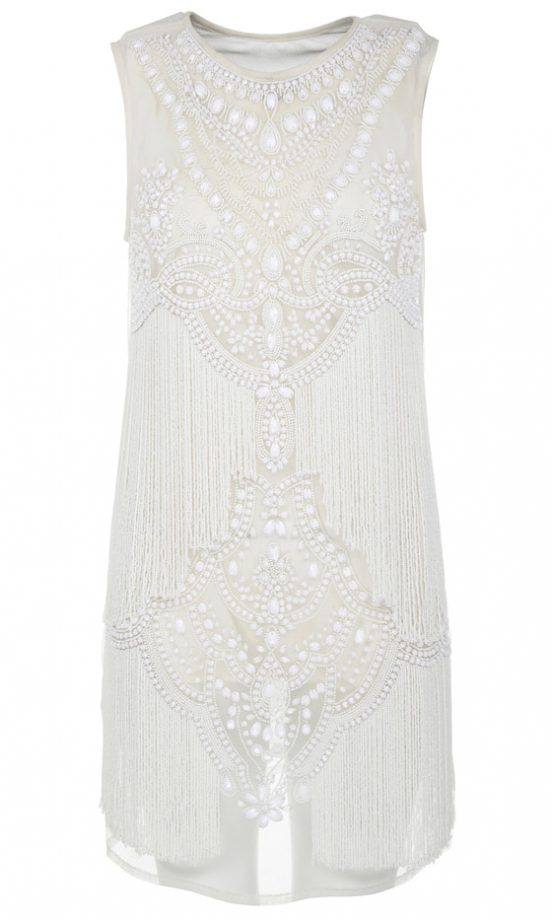River Island SS13 White Beaded Dress