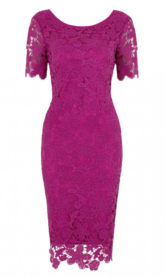 Marks & Spencer SS13 Fuchsia Lace Dress, £85