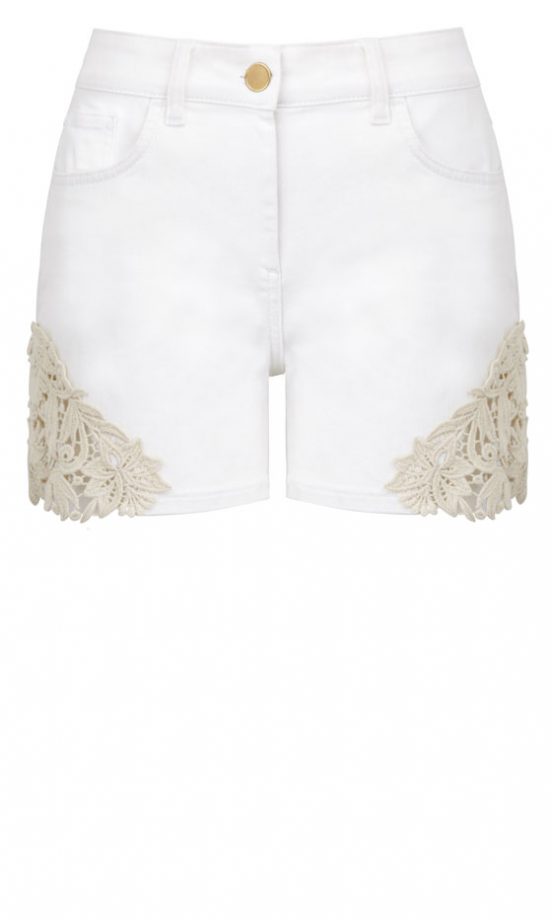 Marks & Spencer SS13 White Embroidered Shorts