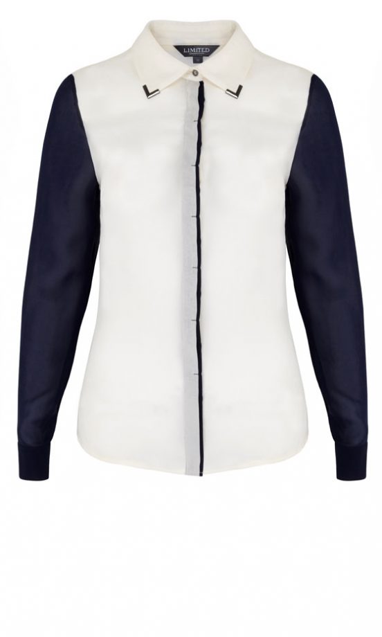 Marks & Spencer SS13 Monochrome Collar Tip Shirt, £29.50