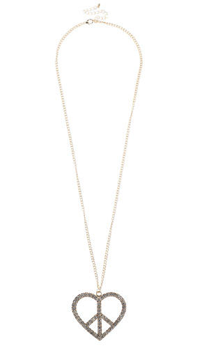 Primark SS13 Heart Peace Sign Pendant Necklace