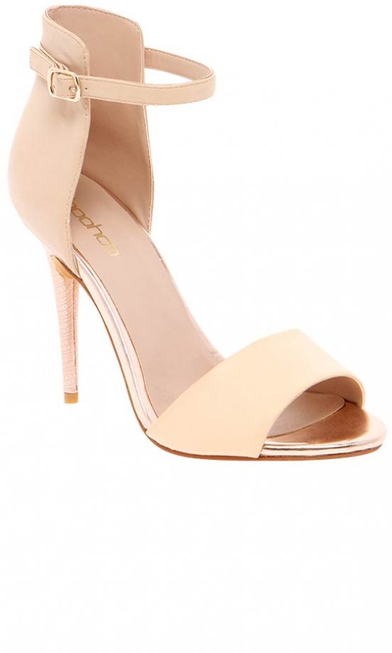 Boohoo Neutral Strappy Heels, £25