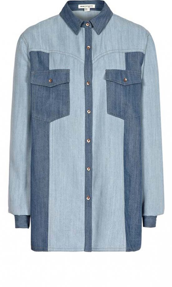 Reiss Denim Patchwork Shirt, £89