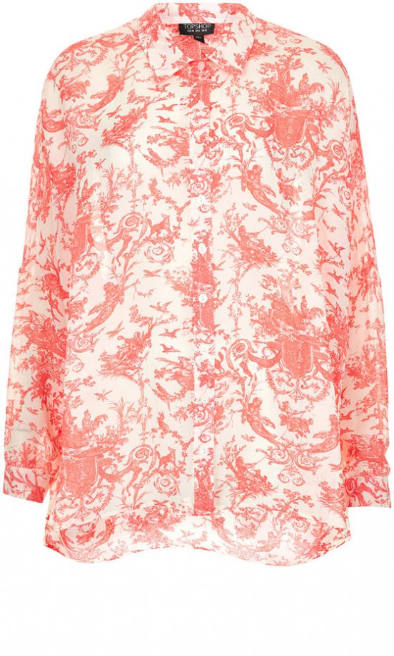 Topshop Orange Pattern Shirt, £40