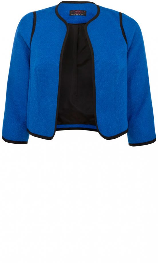 New Look Blue Collarless Jacket, £24.99
