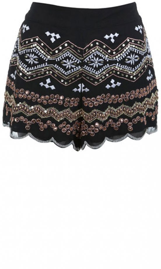 Miss Selfridge Embellished Black Shorts, £48