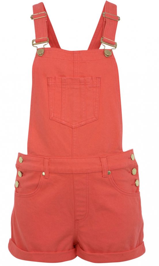 Miss Selfridge Coral Dungarees, £40