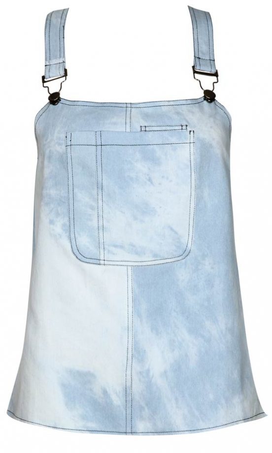 Boohoo Bleached Denim Dungaree Top, £15