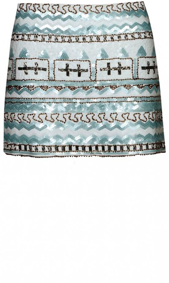 Boohoo Heavily Embellished Mini Skirt, £25