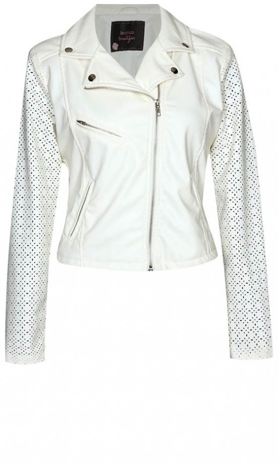 Boohoo Lazer Cut PU Biker Jacket, £45