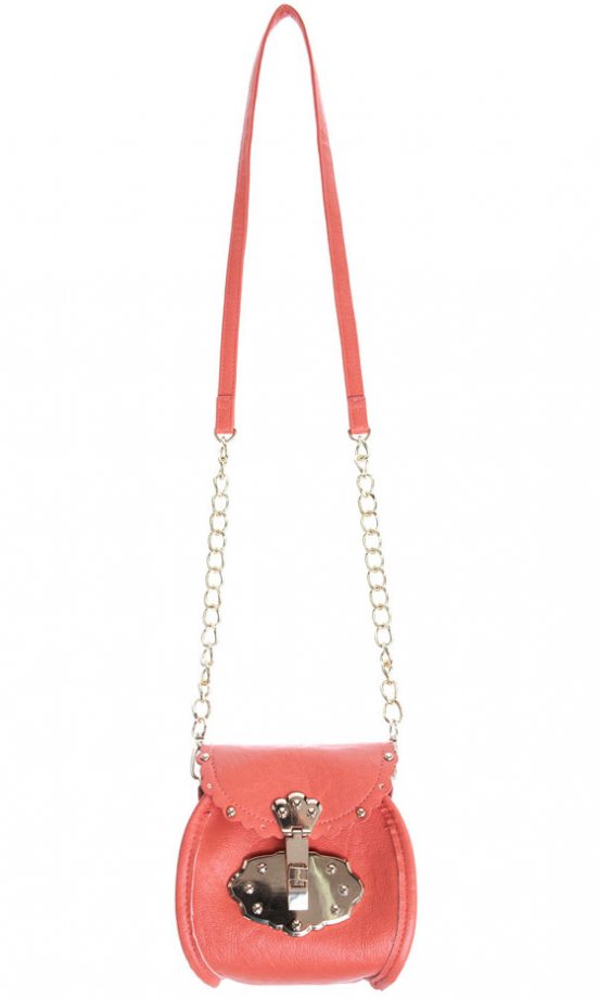 Miss Selfridge Coral Crush Bag, £18