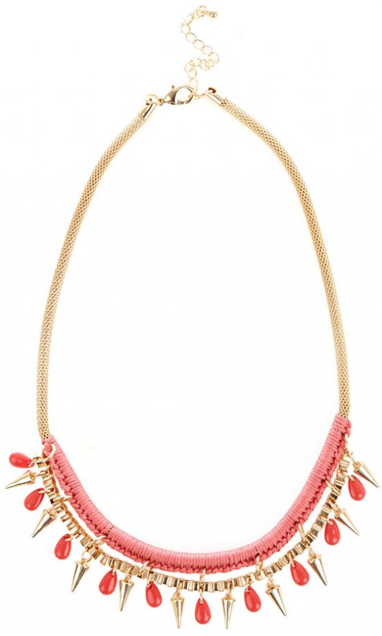 Warehouse Coral Crush Necklace, £14