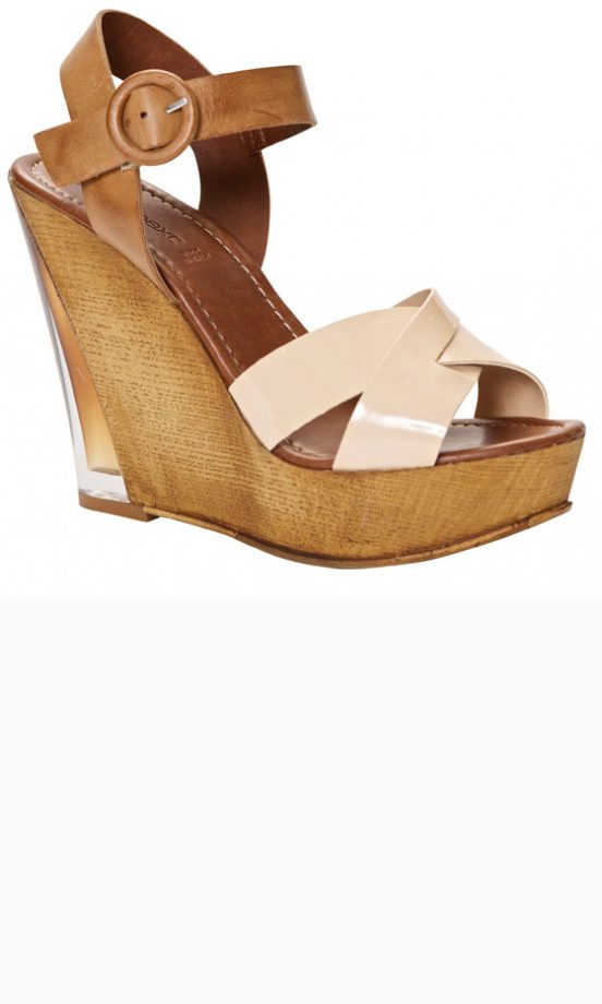 Next SS13 Tan And Pink Wedges