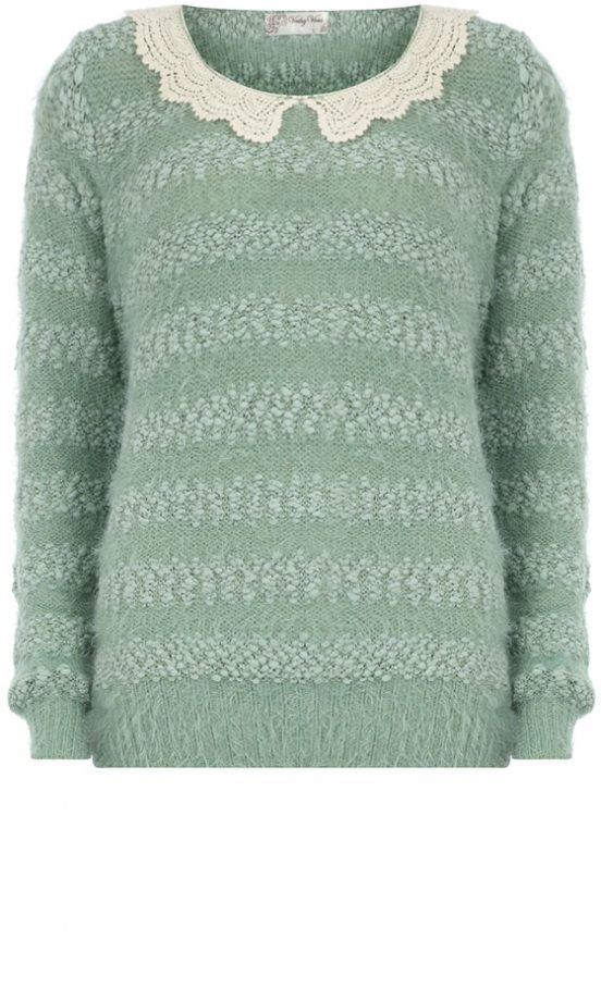 Dorothy Perkins Green Striped Jumper, £28