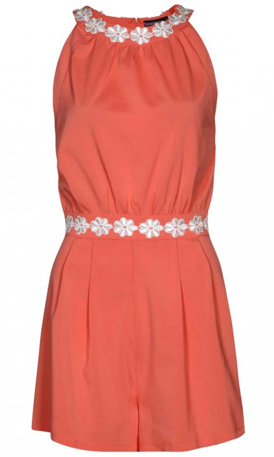 Boohoo Daisy Trim Playsuit, £25