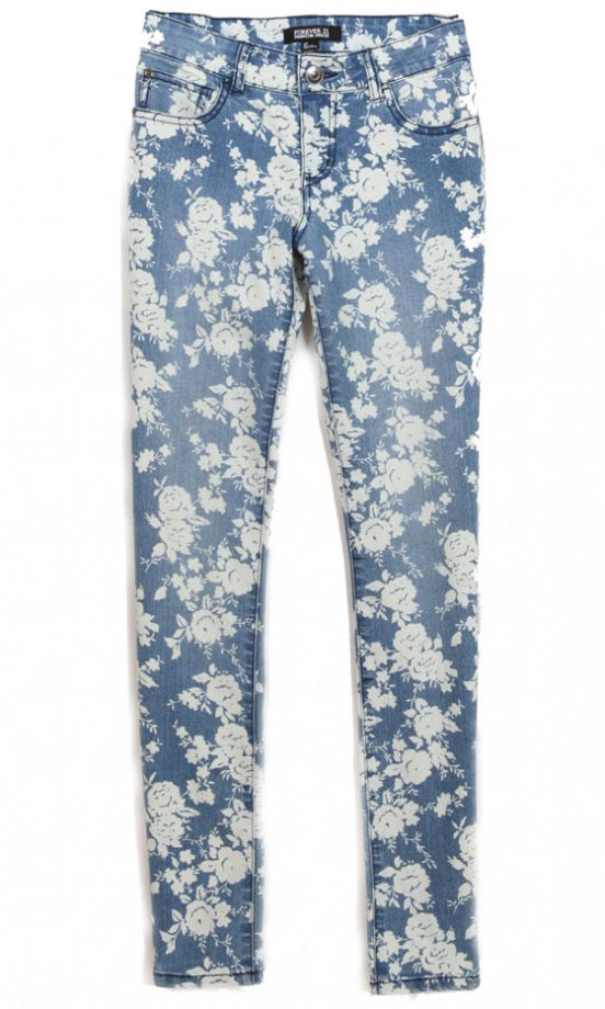 Forever 21 SS13 Floral Printed Jeans