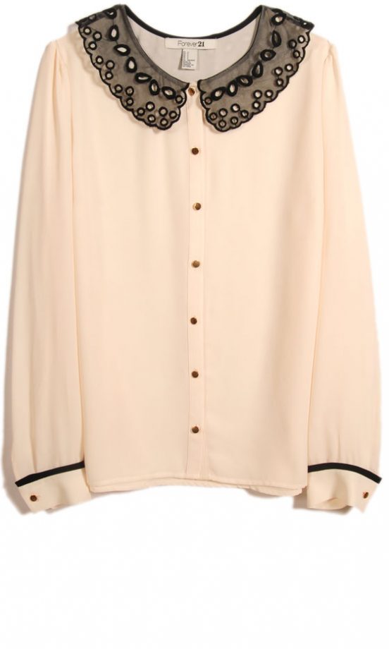 Forever 21 SS13 Embellished Collar Blouse