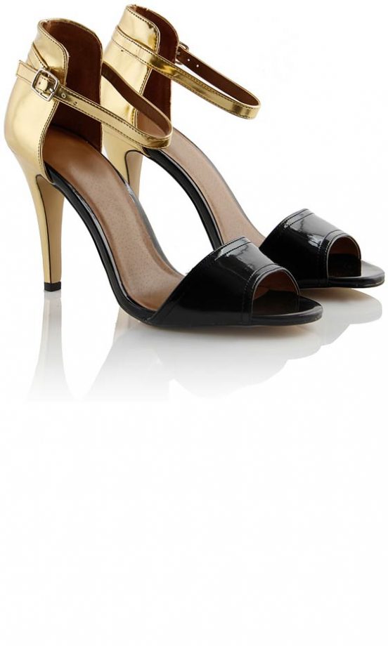 Fashion Union Metallic Strap Heels, £30