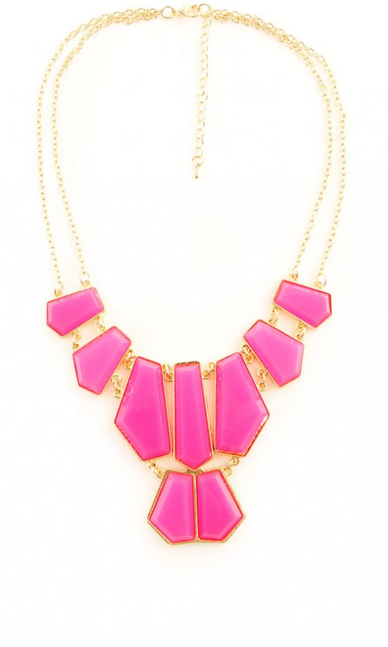 Fashion Union Pink Stone Necklace, £8