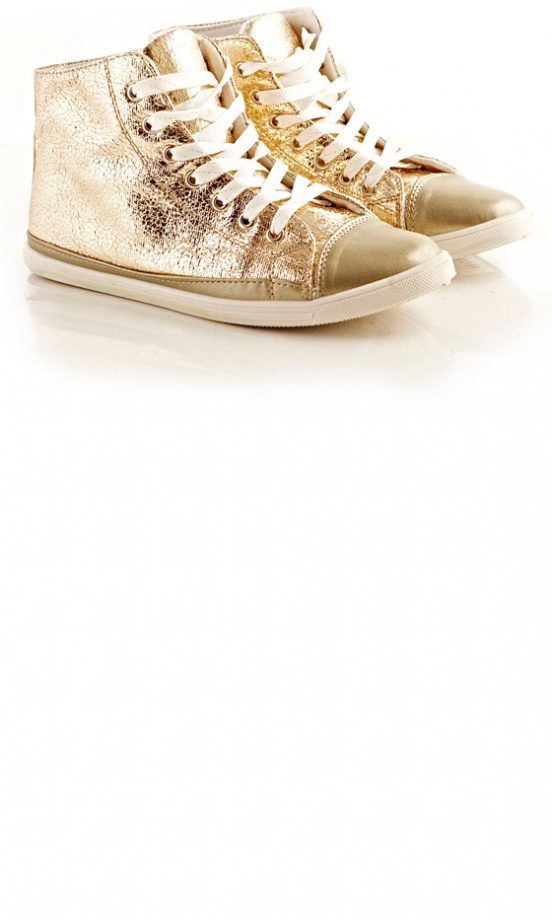 Fashion Union Gold Metallic Shoes, £22