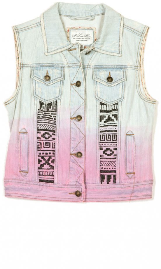 Forever 21 SS13 Dip Dye Denim Waistcoat