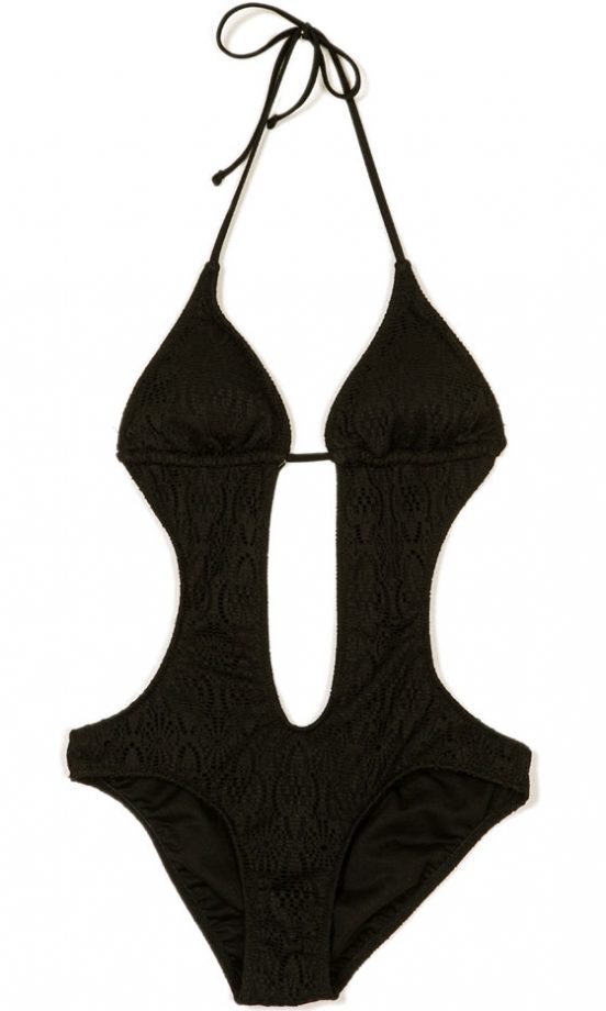 Forever 21 SS13 Black Cut Out Swimsuit