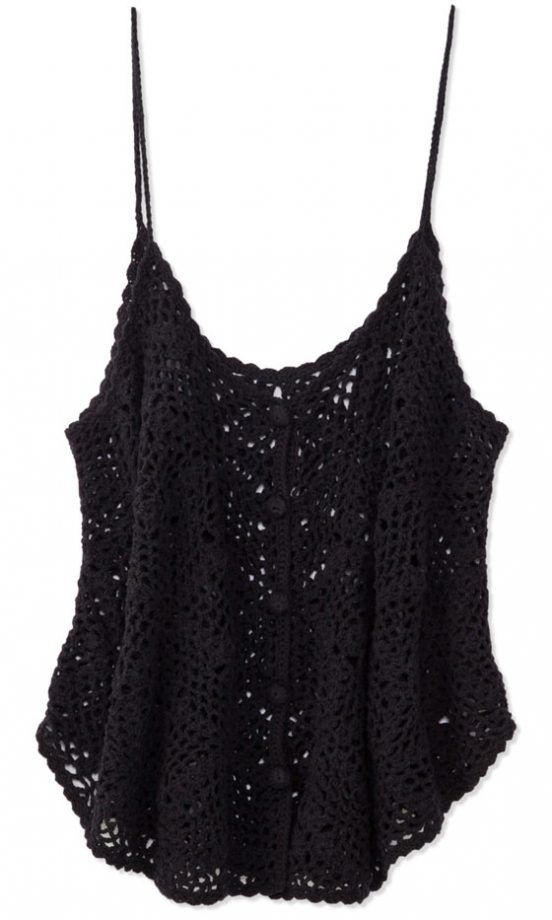 Forever 21 SS13 Black Croche Top
