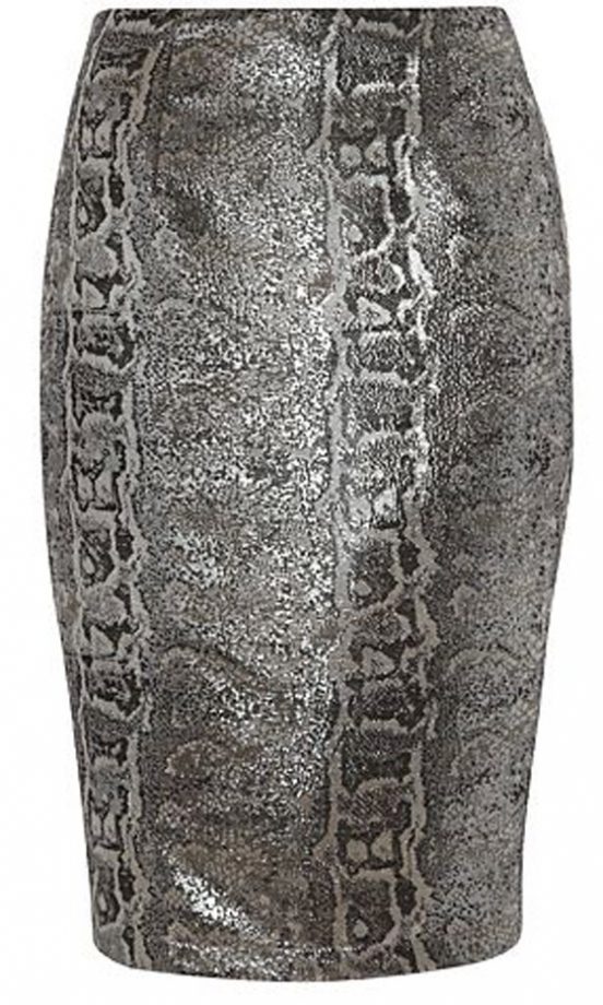 George At Asda Metallic Snake Print Skirt, £14