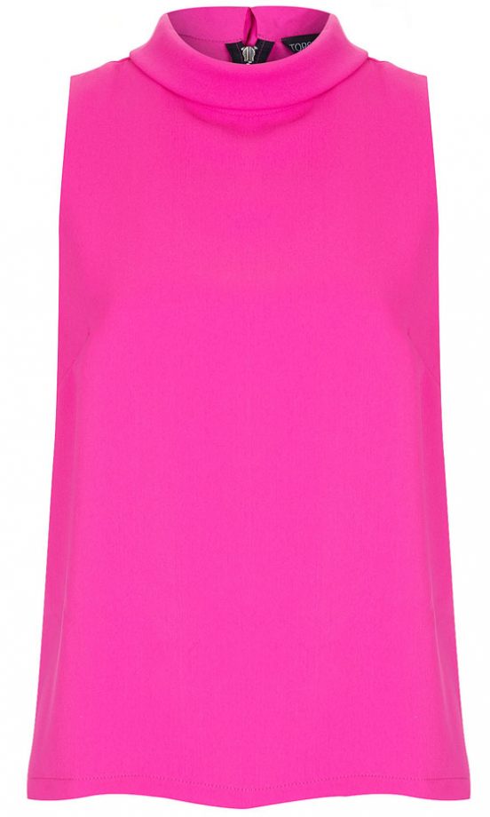 Topshop Hot Pink Roll Neck Top, £32
